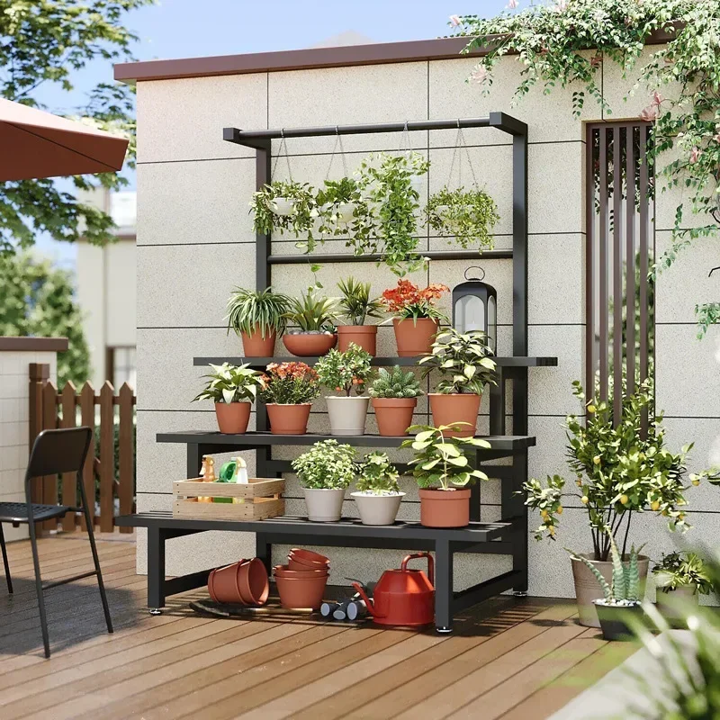 Outdoor Furniture Luxury - Многоярусная полка для растений, универсальная уличная