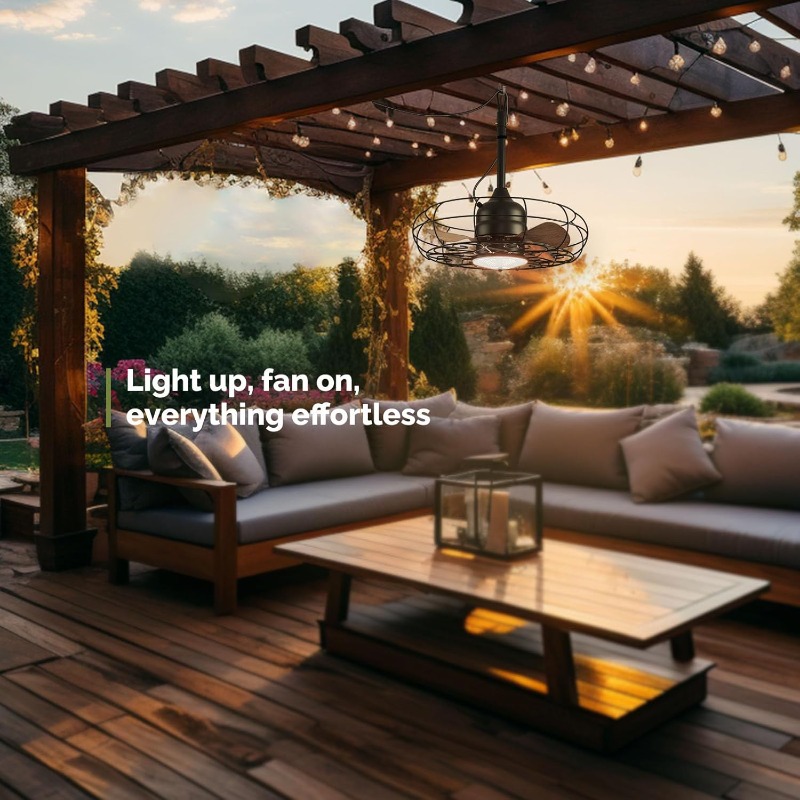 Outdoor Furniture Gazebo - Наружные потолочные вентиляторы с подсветкой для