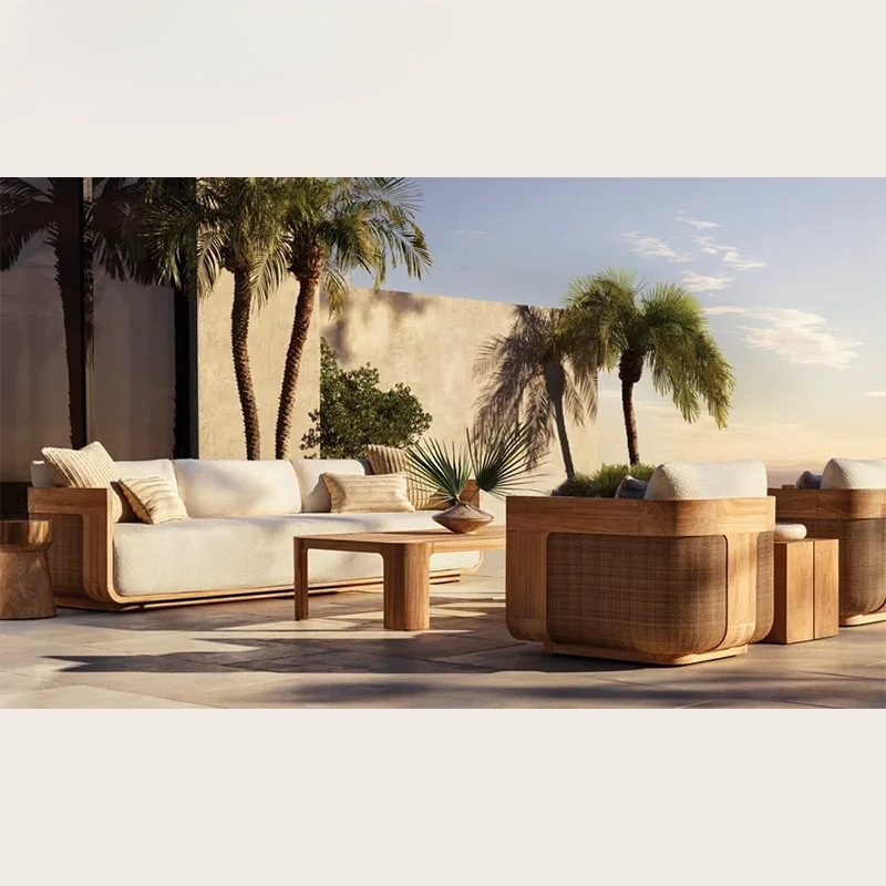 Outdoor Furniture Luxury - Уличный диван из тикового дерева, садовая