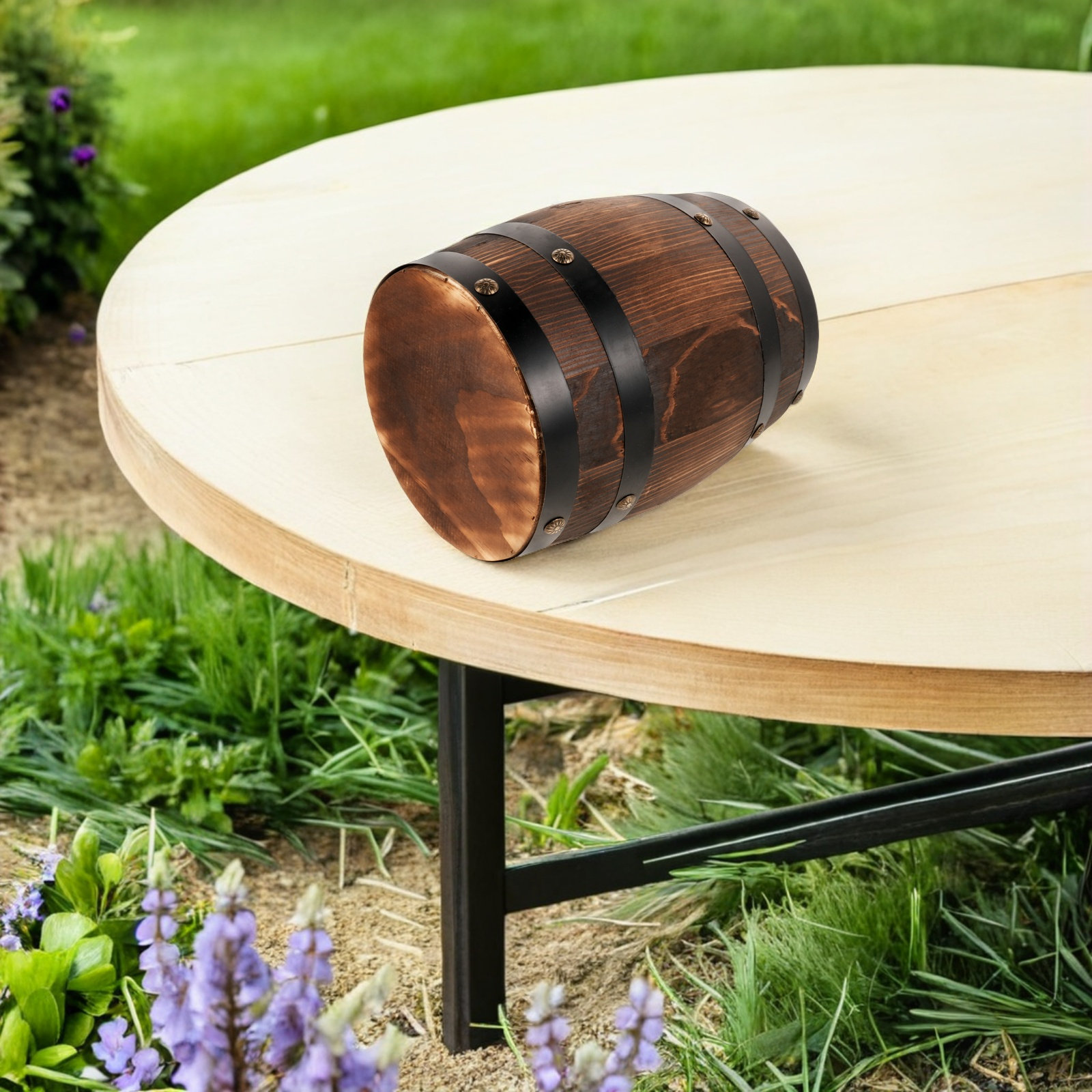 Outdoor Furniture Wood - Деревянный уличный табурет из винтажной винной