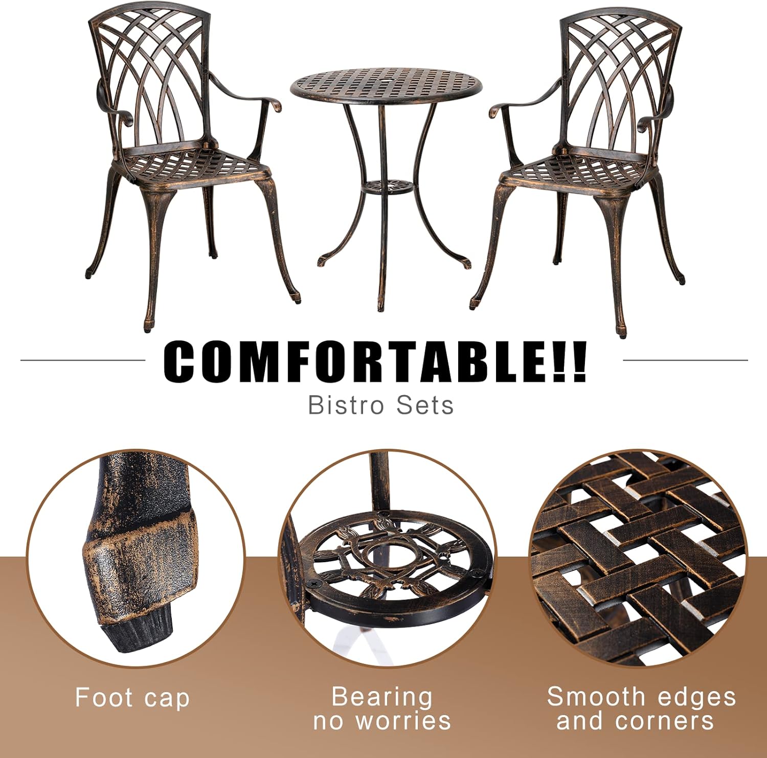 Бронзовый устойчивый к ржавчин – обзор и цена Bistro Table Set