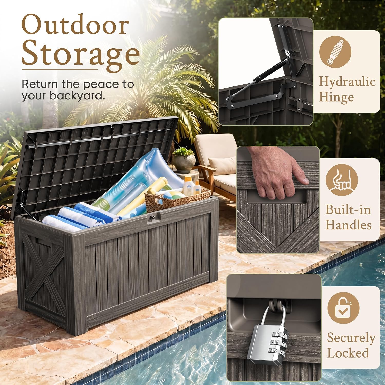 120-галлонный большой ящик для – обзор и цена Outdoor Furniture Wood